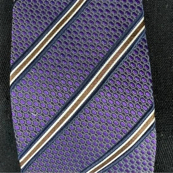 Banana Republic Men’s Deep Purple Silk Blend Neck Tie - Picture 4 of 7